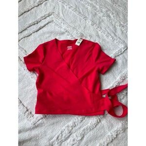 NWT PINK athletic wrap top size XS
